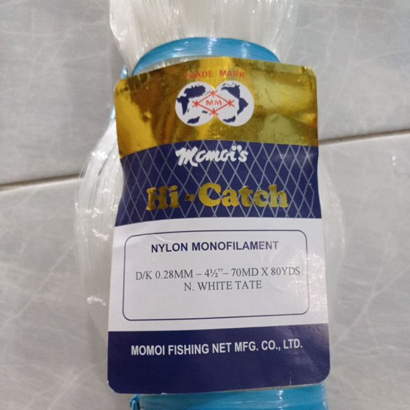 JARING IKAN MOMOI 0.28 4½ INCHI 70MD/80YDS TATE JARING MOMOI