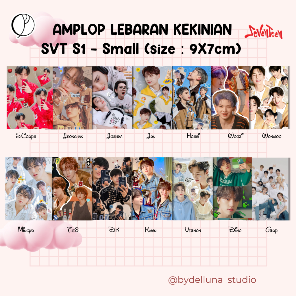 

Amplop Kpop Seventeen Carat Member Lucu Aesthetic Amplop Kekinian Unik Viral Angpao hari Raya Murah Berkualitas