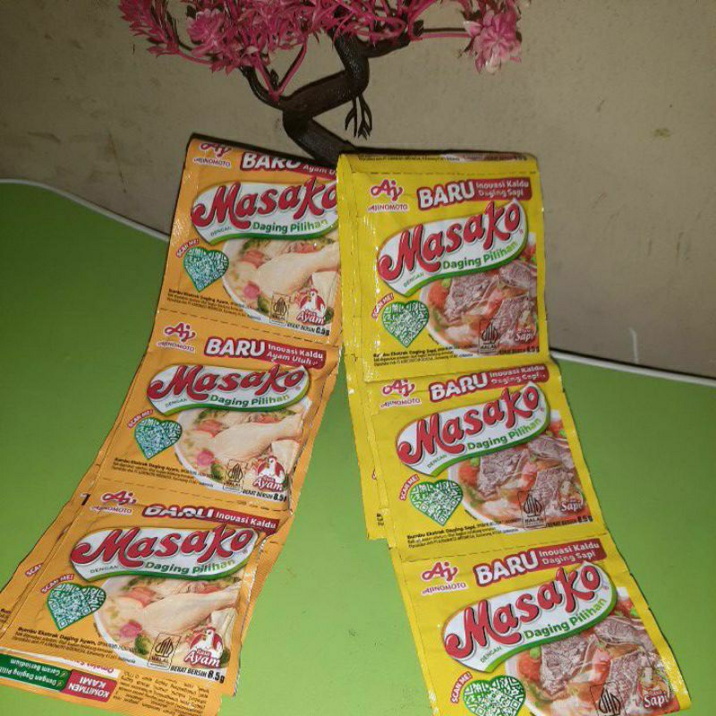 

MASAKO bumbu penyedap rasa ayam /sapi isi 12pcs