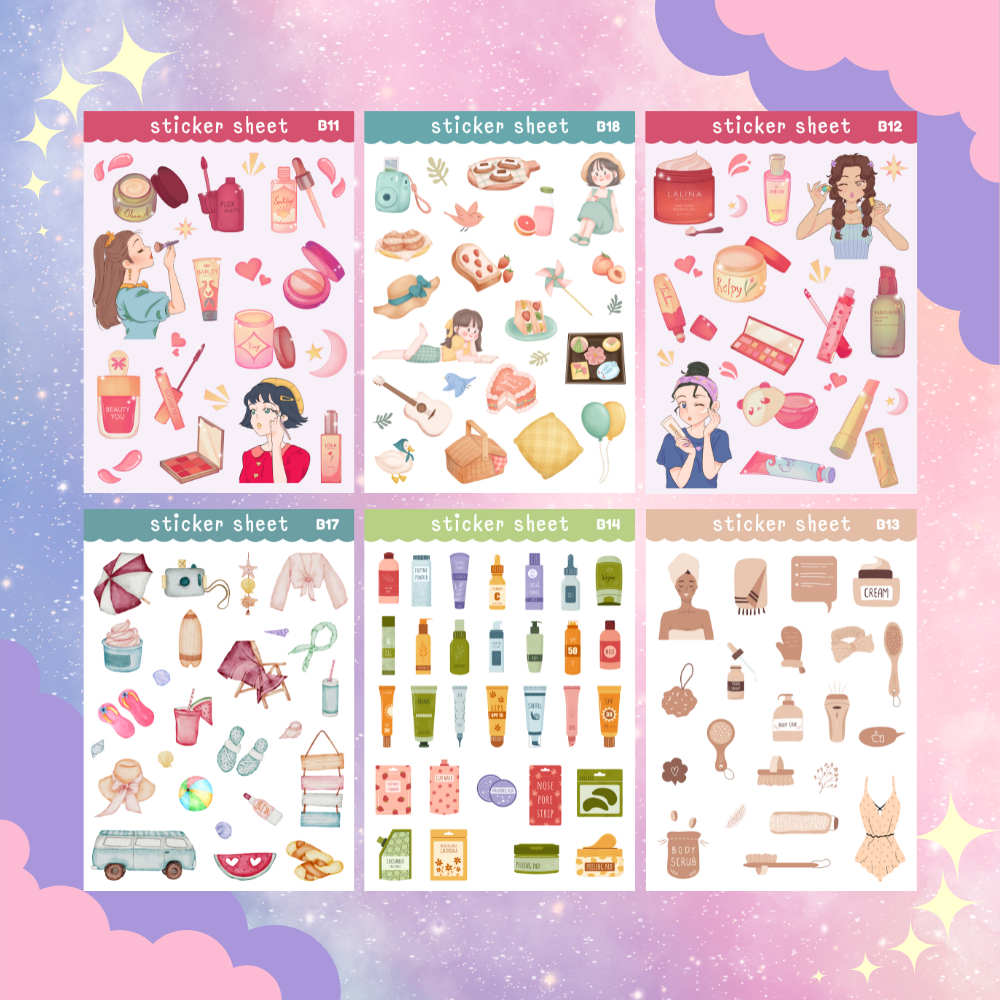 

STICKER SHEETS KARAKTER LUCU KADO AESTHETIC ANAK STIKER ANAK CUSTOM HAMPERS ULANG TAHUN