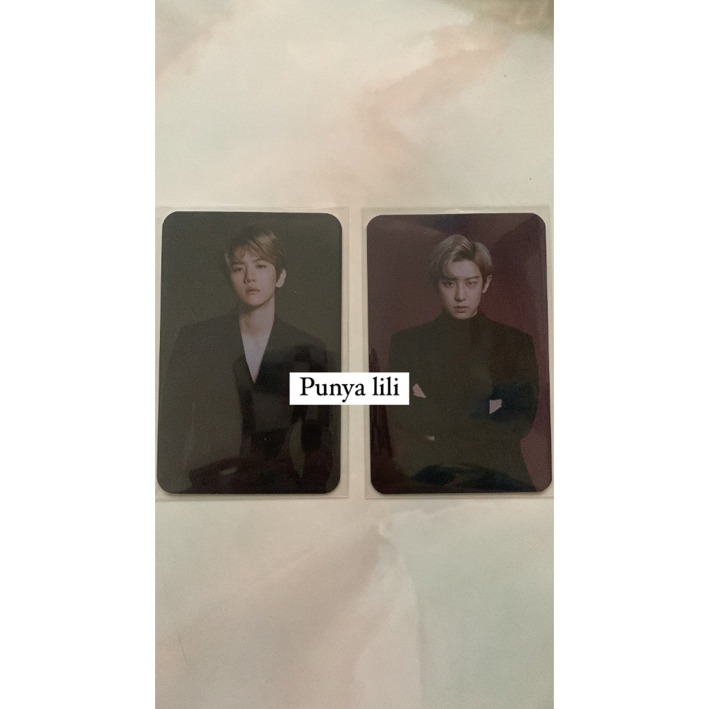 OFFICIAL PHOTOCARD CHANYEOL BAEKHYUN FLO PHOTOCARD LIGHTSTICK