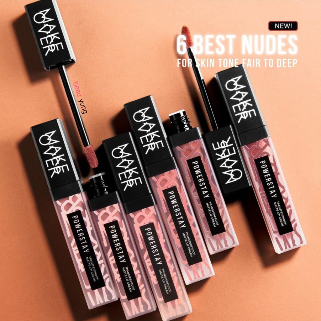 ✿ SHELAU ✿ MAKE OVER Powerstay Transferproof Matte Lip Cream Nude [LIMITED EDITION - MAKEOVER]