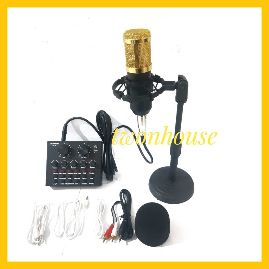 BISA COD dari jakarta - PAKET LENGKAP Recording Mic Condenser Microphone Recording Mic BM 800 Soundc