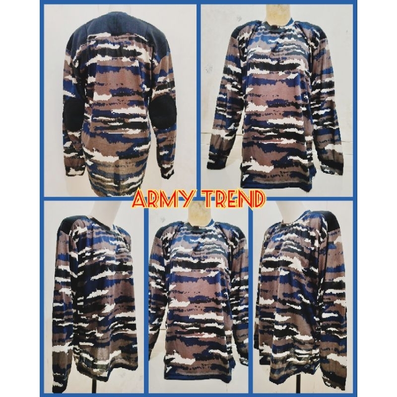 KAOS LORENG ARMY LENGAN PANJANG AL / KAOS LORENG ANGKATAN LAUT / KAOS BUSA LORENG LENGAN PANJANG PRI