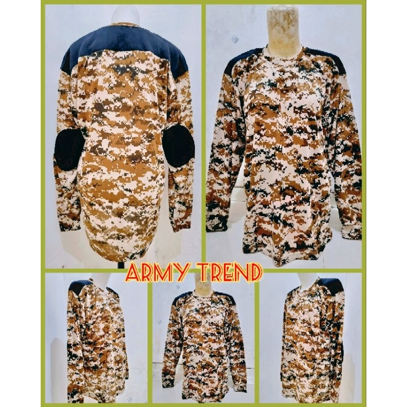 KAOS DECKER LORENG ARMY LENGAN PANJANG DIGITAL GURUN / KAOS BUSA LORENG LENGAN PANJANG DI GITAL GURU