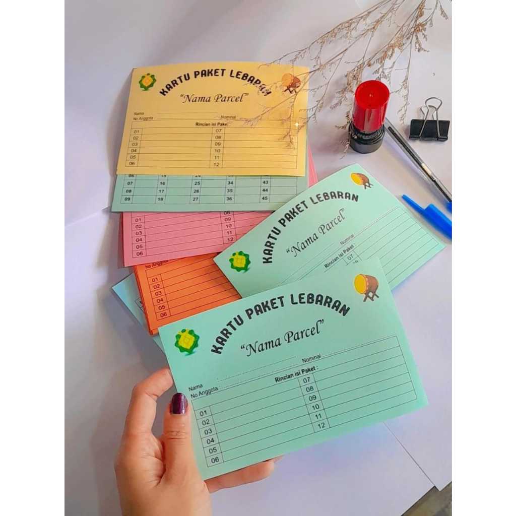 KARTU PAKET LEBARAN isi 20 pcs KARTU IURAN PAKETAN LEBARAN / KARTU ANGSURAN PAKET