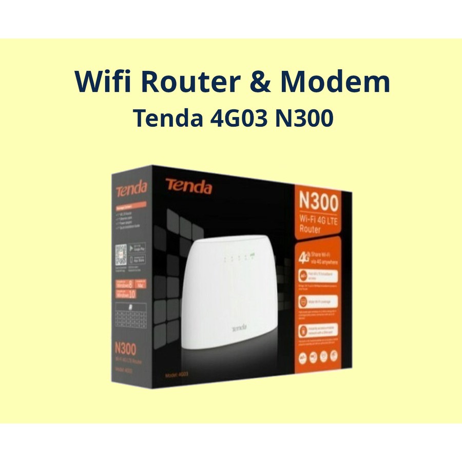 Wifi Modem Router Tenda 4G03 N300 All Operator