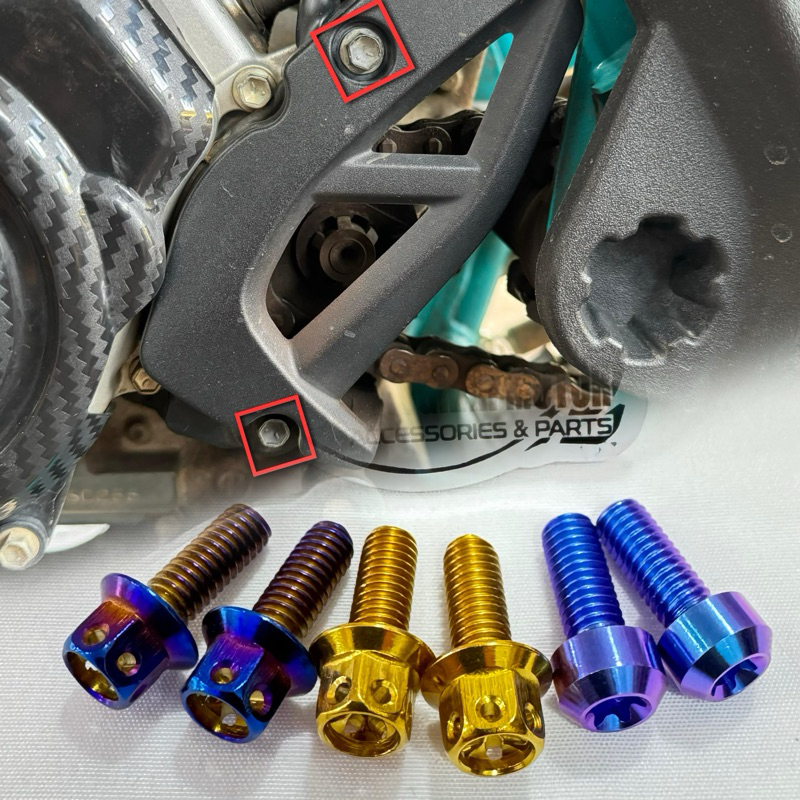 BAUT COVER GEAR DEPAN WR155 MX-KING VIXION PROBOLT SS & TITANIUM (harga set 2baut) cover covor tutup