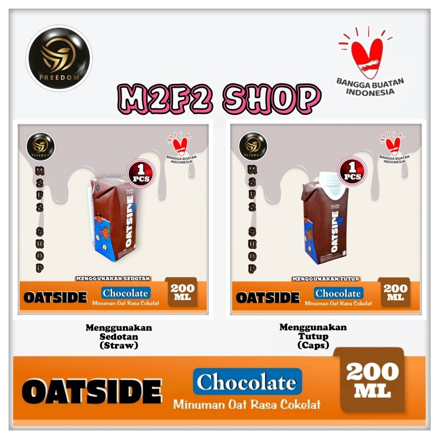 

OATSIDE Mini Chocolate Oat Milk | Susu Gandum Cokelat Kotak UHT - 200 ml (Kemasan Satuan)