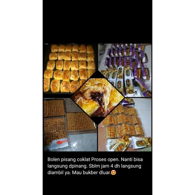 

bolen lumer roti pisang coklat varian rasa