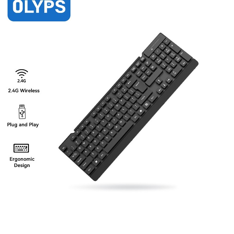Flas Sale OLYPS Keyboard Wireless 24Ghz Portable 14 Keys Silent untuk PC Laptop