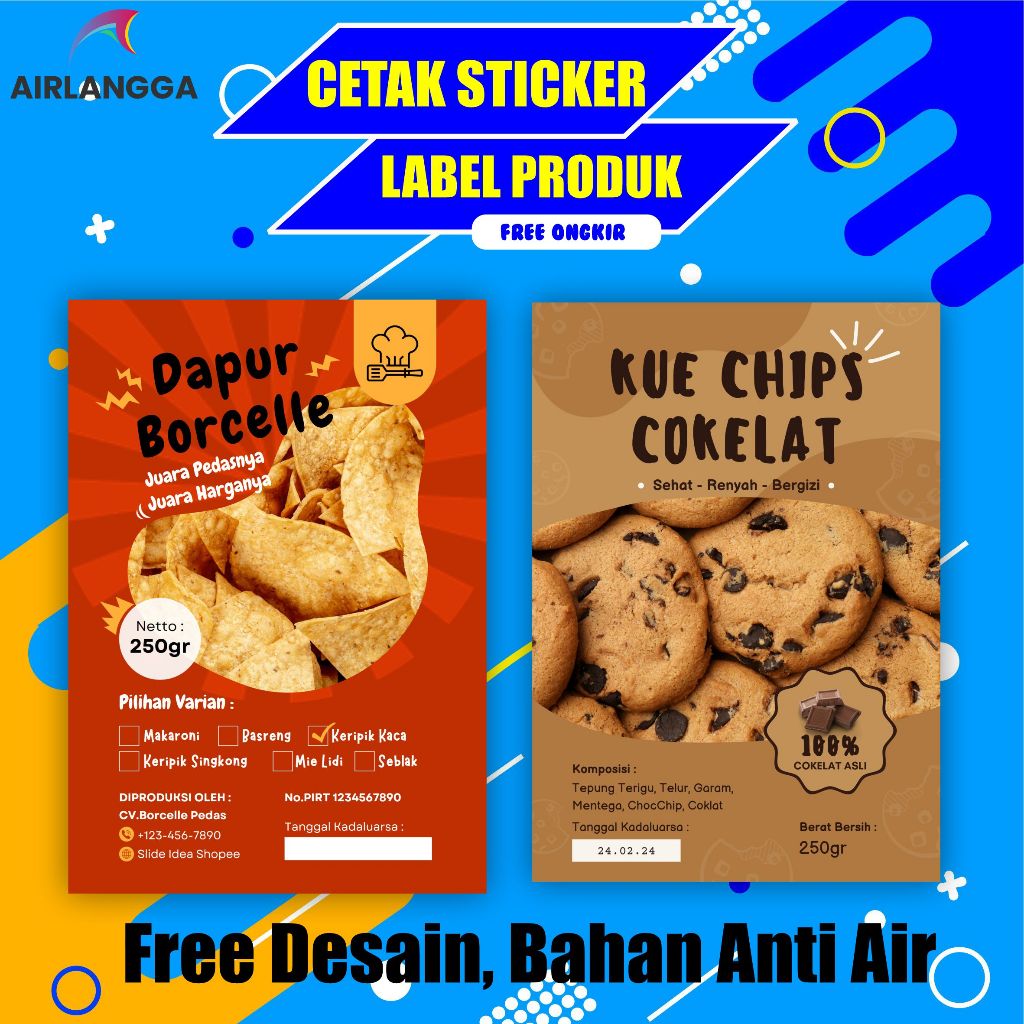 

STIKER LABEL KOTAK KUE / STIKER LABEL PRODUK / STIKER LABEL CUSTOM ANTI AIR