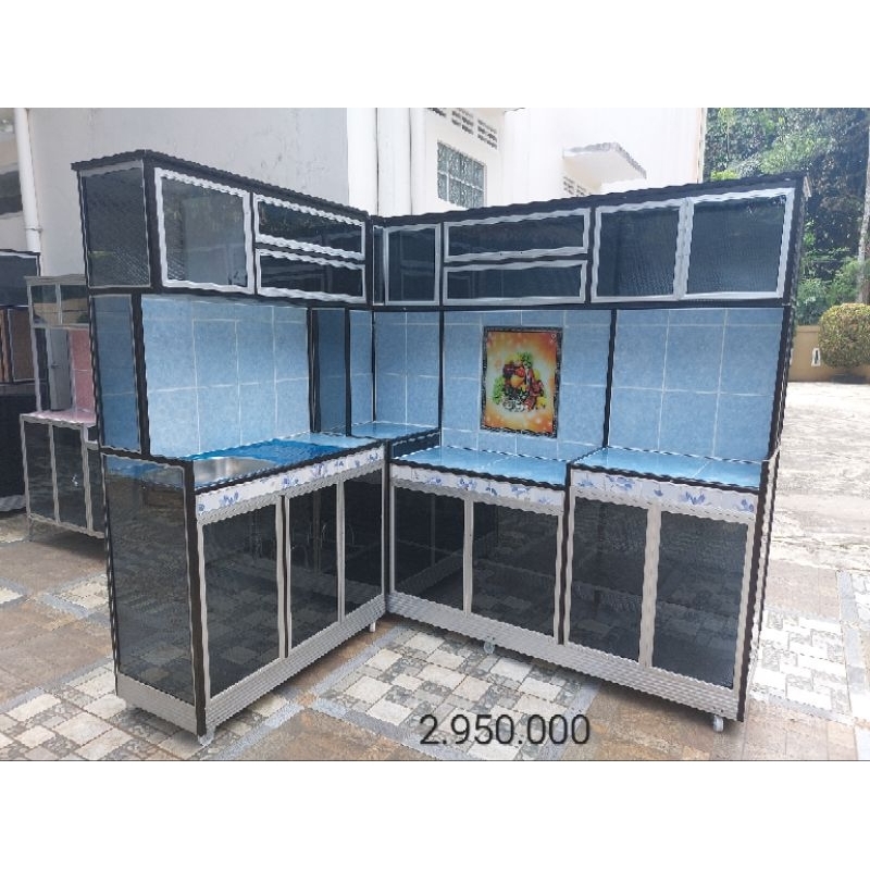 RAK PIRING WASTAFEL + KOMPOR LETER L