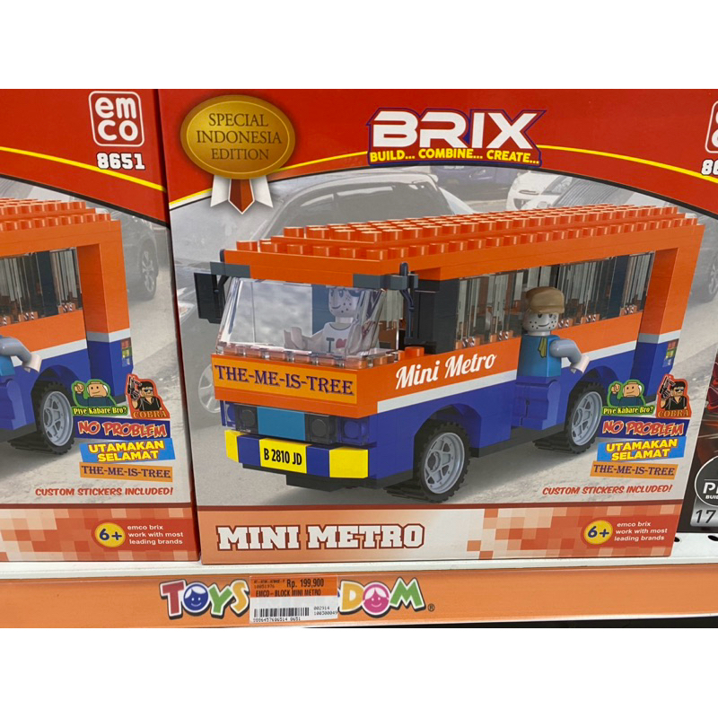Emco Brix Metro Mini Special Indonesia x Lego Unofficial Bricks