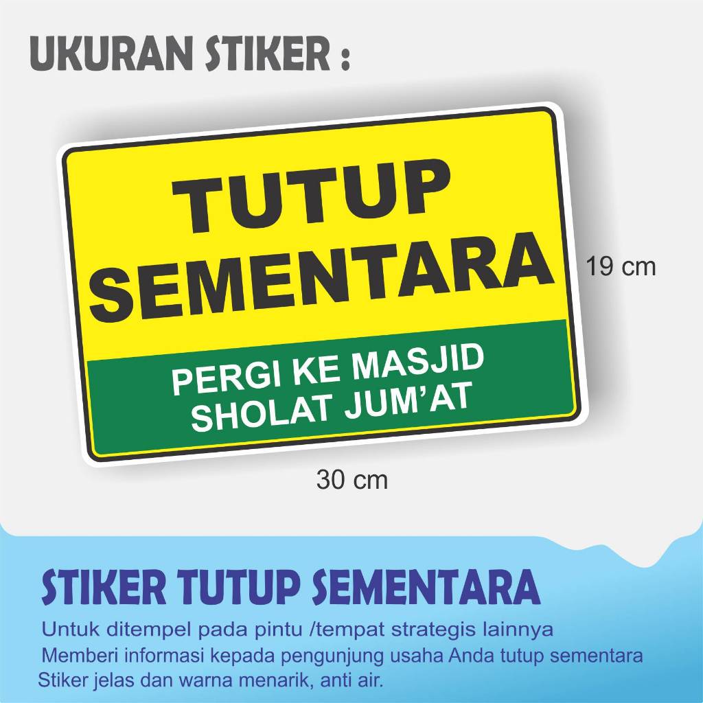 

STIKER TUTUP SEMENTARA BARU SHOLAT JUMAT