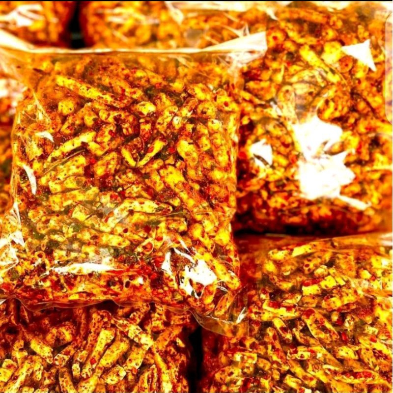 

kiripik basreng daun jeruk pedas dan gurih 250 gram