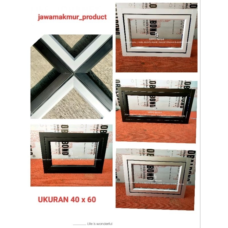 JENDELA ALUMINIUM 40 X 60 TERLARIS/JENDELA BOVENLI/JENDELA KAMAR MANDI/JENDELA KACA/JENDELA ANTI RAY