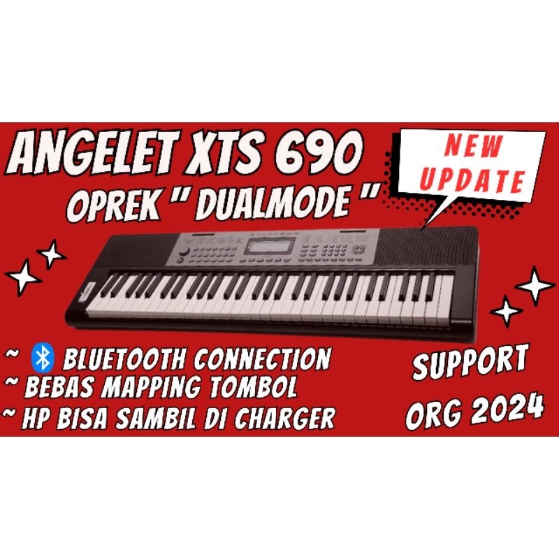 Keyboard angelet xts 690 oprek DualMode ( Bluetooth )