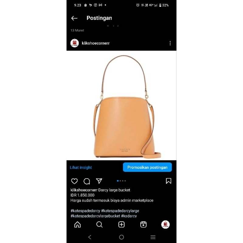 kate spade ks darcy large bucket