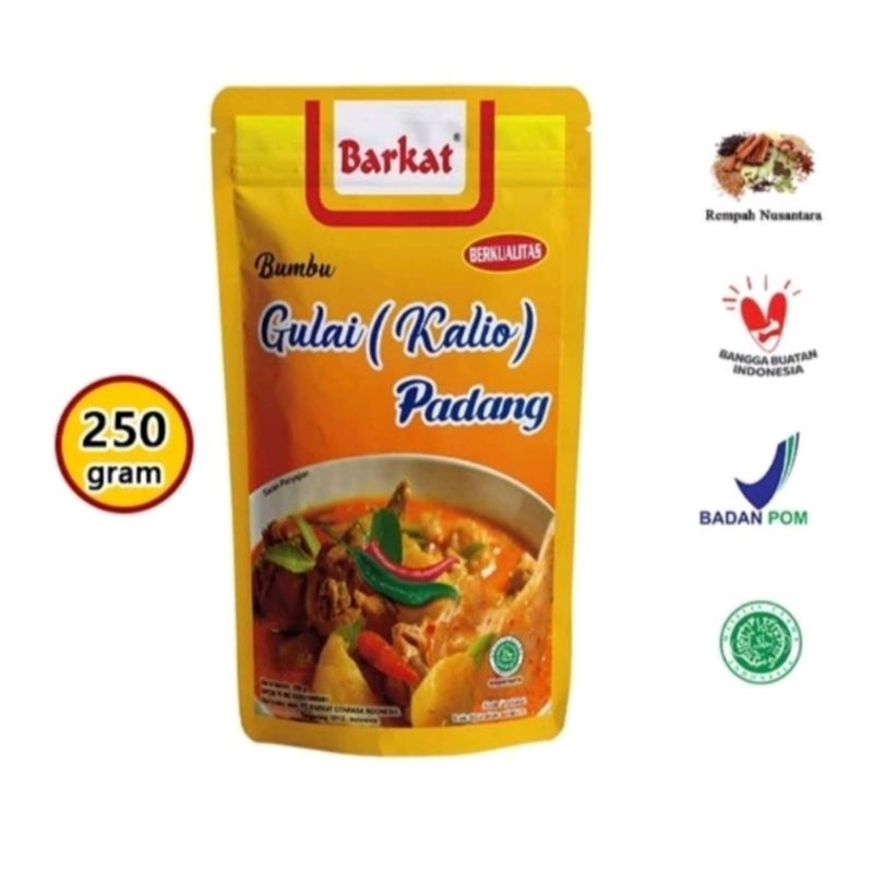 

BUMBU GULAI / KALIO Padang Barkat 250gr asli khas Minang