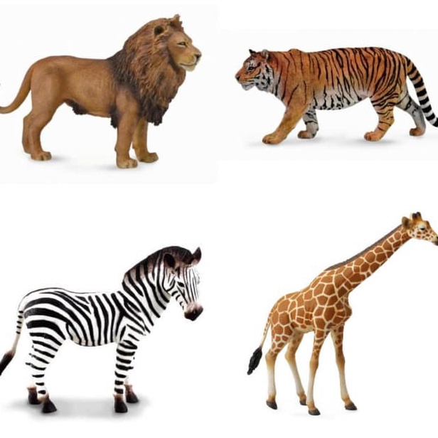 Beli Sekarang Hemat Besar Miniatur Hewan Mainan Binatang MB Liar Singa Harimau Zebra Jerapah