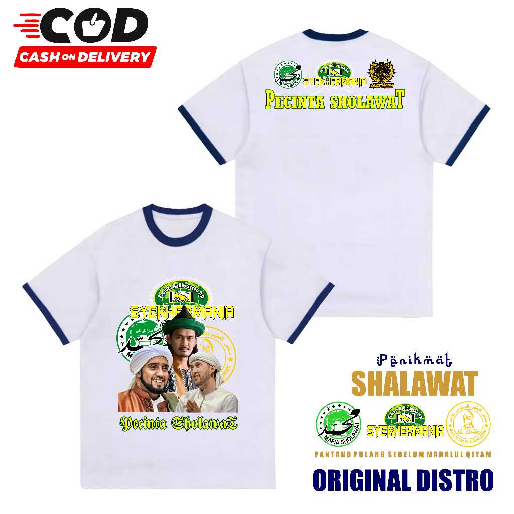 KASO UNISEX DISTRO RADEN/KAOS PECINTA SHOLAWAT/GUS ALI GONDRONG/HABIB SYEKH/HABIB ABIDIN/DISTRO NEW 