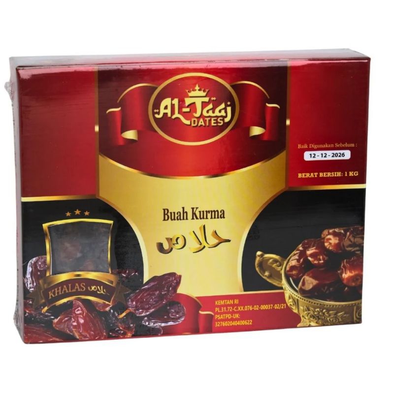 

KHALAS Kurma Golden 1 Kg Al Taaj Kurma Khalas Best Seller