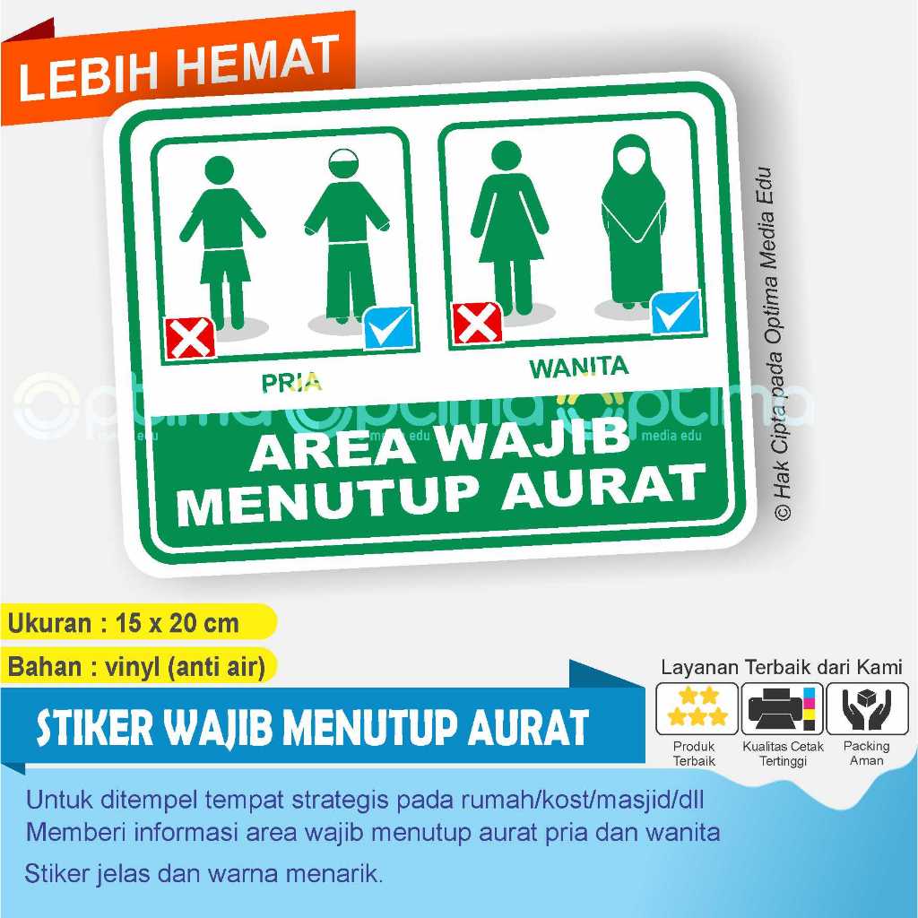 

CETAK STIKER AREA WAJIB MENUTUP AURAT