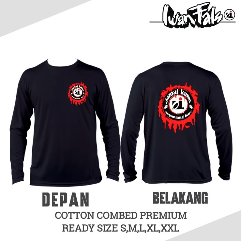 T-Shirt Kaos Distro Lengan Panjang Logo Iwan Fals Terbaru