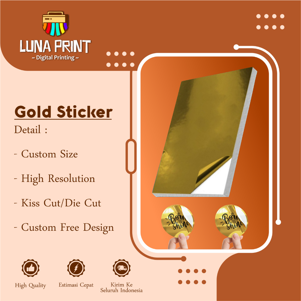 

Gold Bright Label Stiker