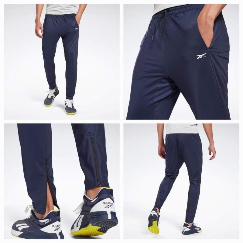 Saleee 100% Original Reebok Workout Ready Track Pant Navy Kode Produk : GJ0840