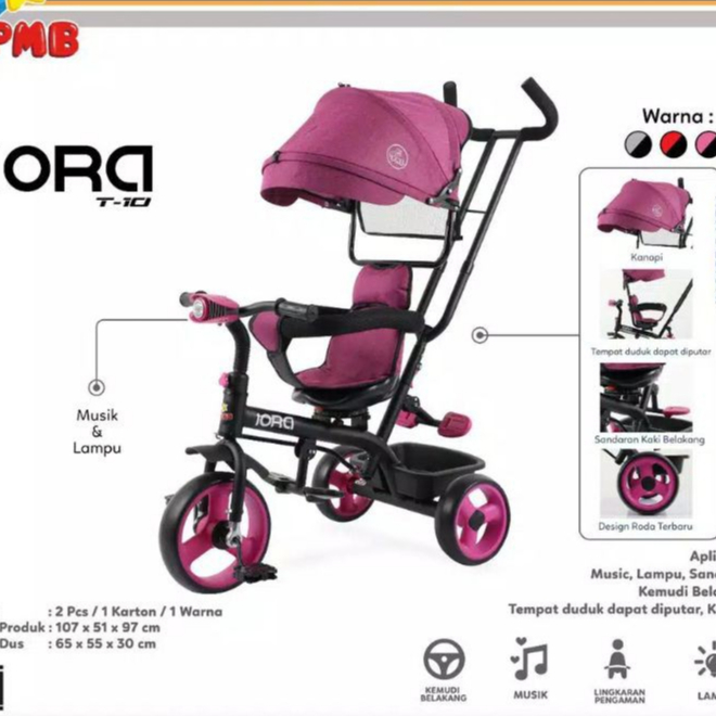 Sepeda Anak Roda 3 PMB Iora T-10