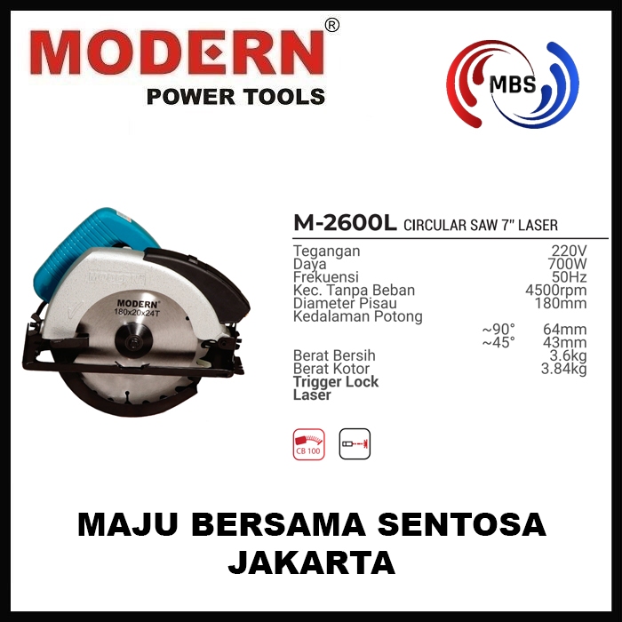 MODERN MESIN GERGAJI SIRKULAR CIRCULAR SAW 7 INCH MATA SIRKEL GRATIS