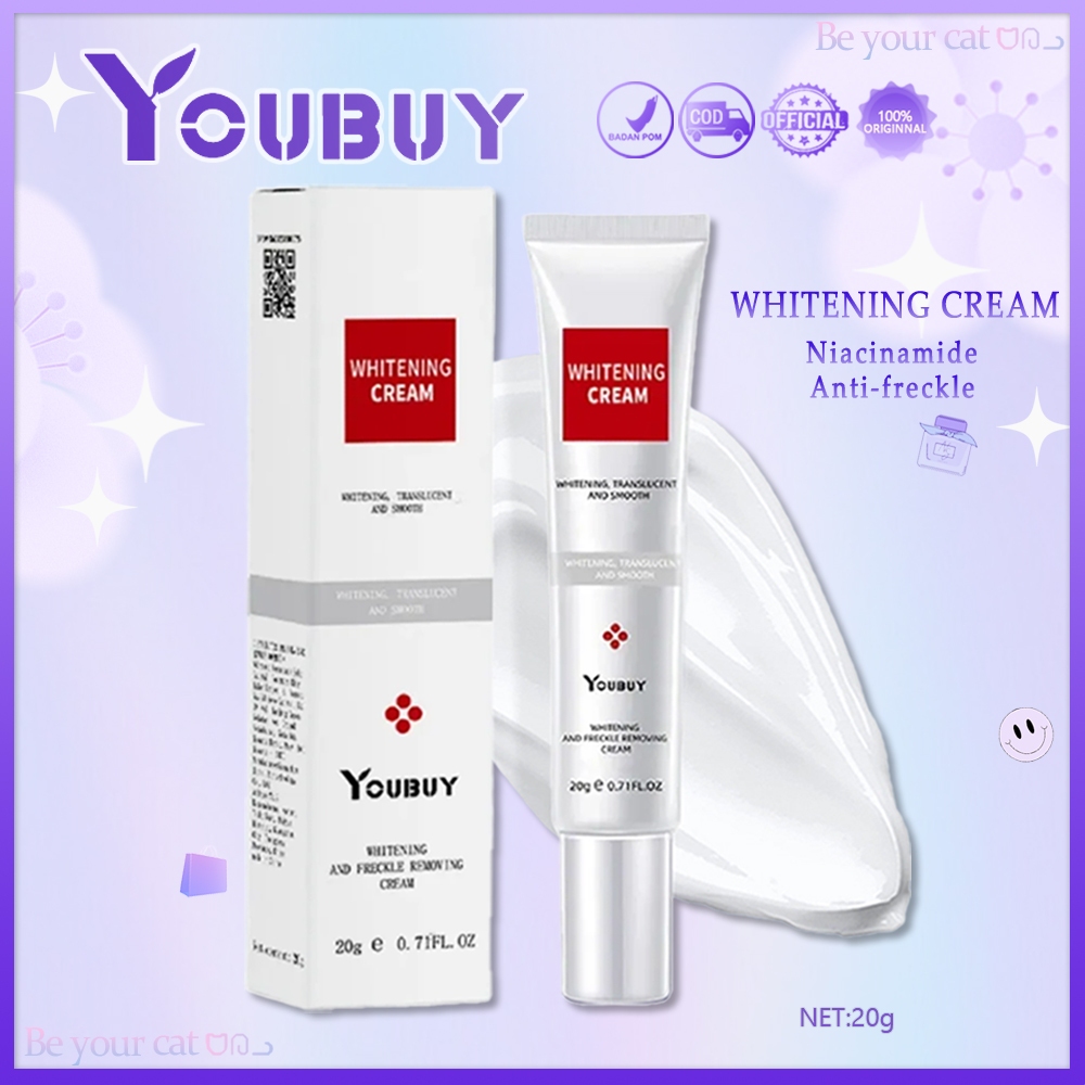 Youbuy whitening blemish cream flek hitam official original freckle removing bpom cod 20g