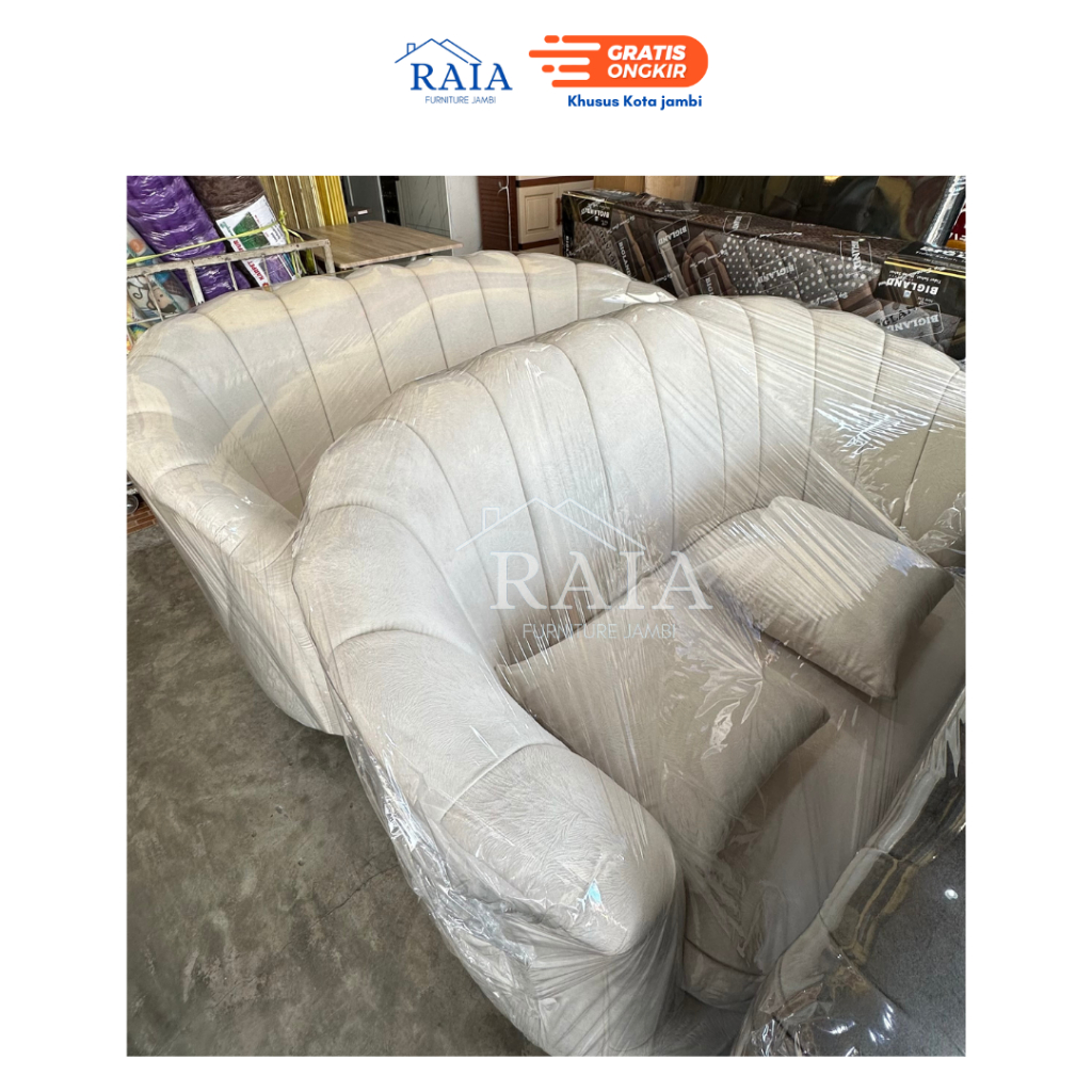 Kurai sofa tamu Kerang 221 kain Bludru