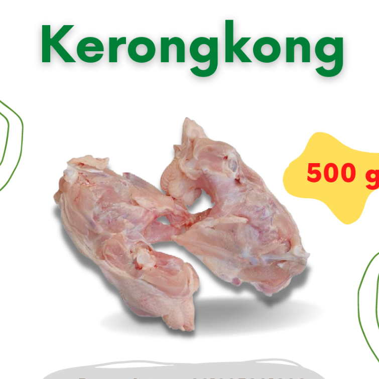 

Tulang Kerongkong ayam bersih full daging 500 Gram