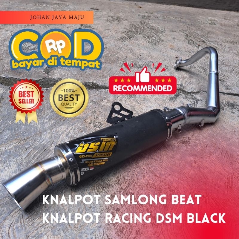 Knalpot DSM Black Beat ESP, Beat Fi, Beat Pop, Beat Street, Beat Deluxe, Beat CBS, Beat Karbu