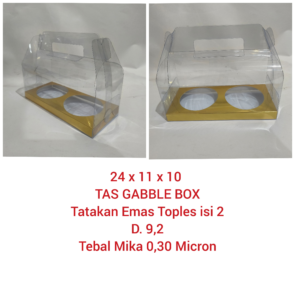 

Kotak Mika Toples Uk. 24 x 11 x 10 TAS GABBLE BOX ( Mika Tebal 0.30 )