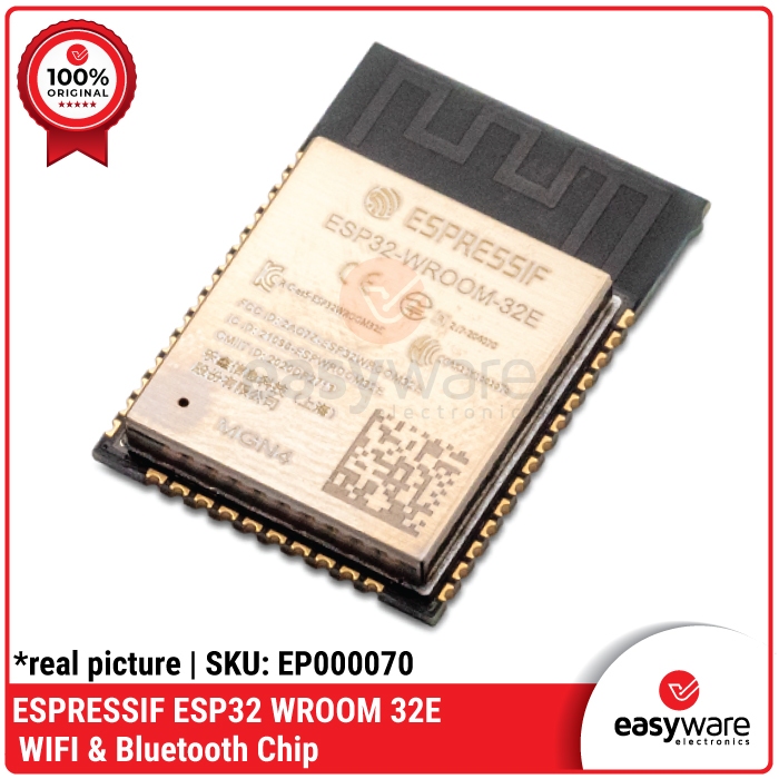 ESP32-WROOM-32E WiFi Bluetooth Module Espressif Original Modul IoT Dual Core 240MHz ESP32 Chip Origi