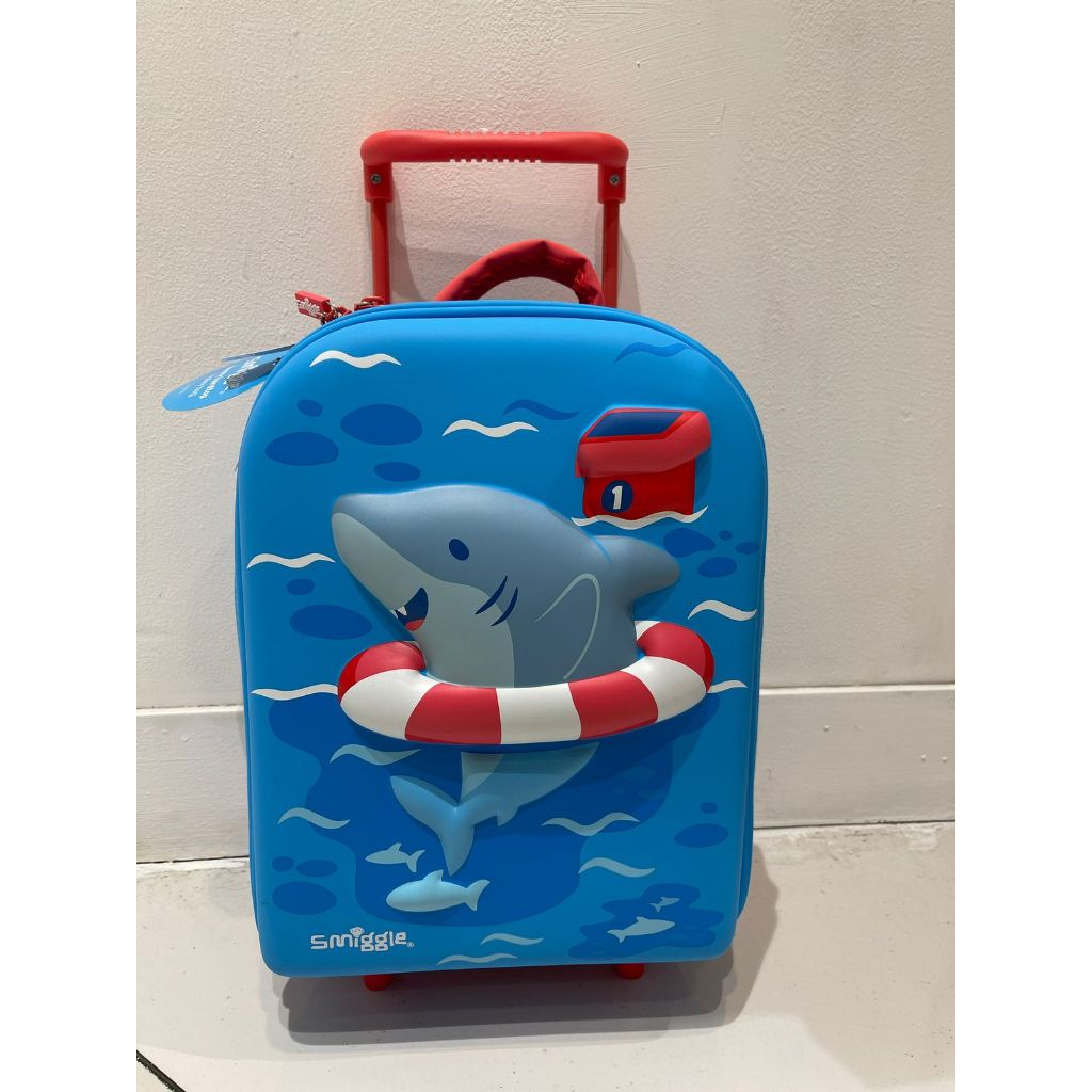 SMIGGLE TEENY TINY OVER AND UNDER TROLLEY HARDTOP SHARK - TROLLEY SMIGGLE