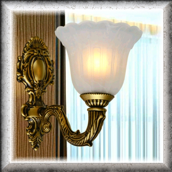 Lampu hias dinding klasik kamar tidur meja kaca cermin rias CLASSIC ANTIQUE BRASS mewah elegan light