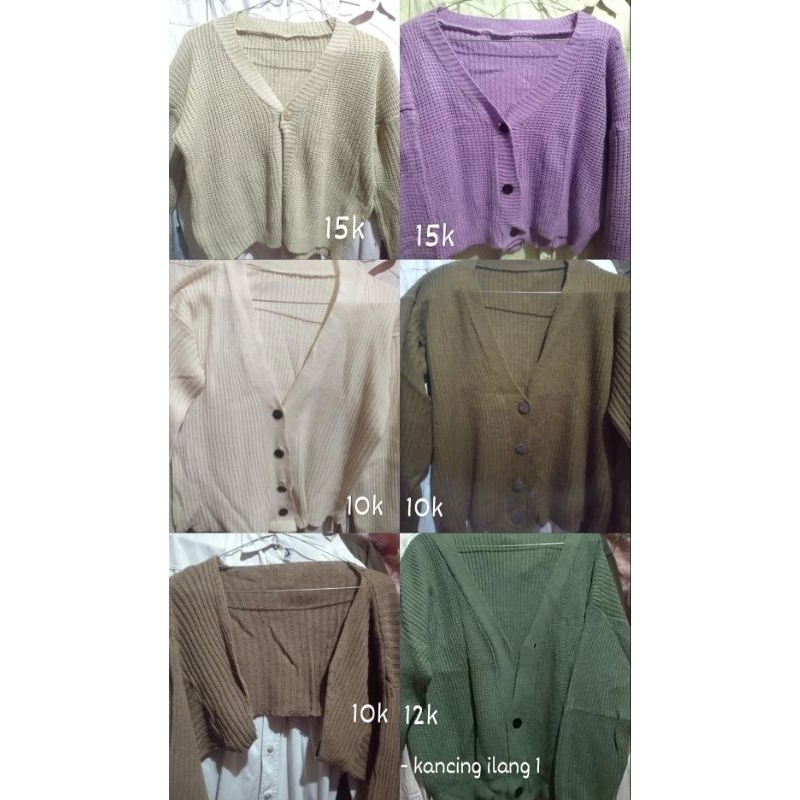 PRELOVED CARDIGAN RAJUT CROP