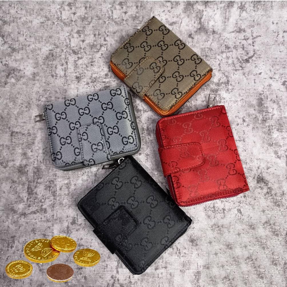 Dompet Pria Wanita Kulit Resleting Favor Kanvas
