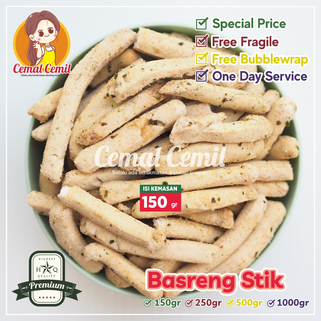 

Cemal Cemil : Basreng Stik Ori 150gr-Snack/Cemilan/Camilan