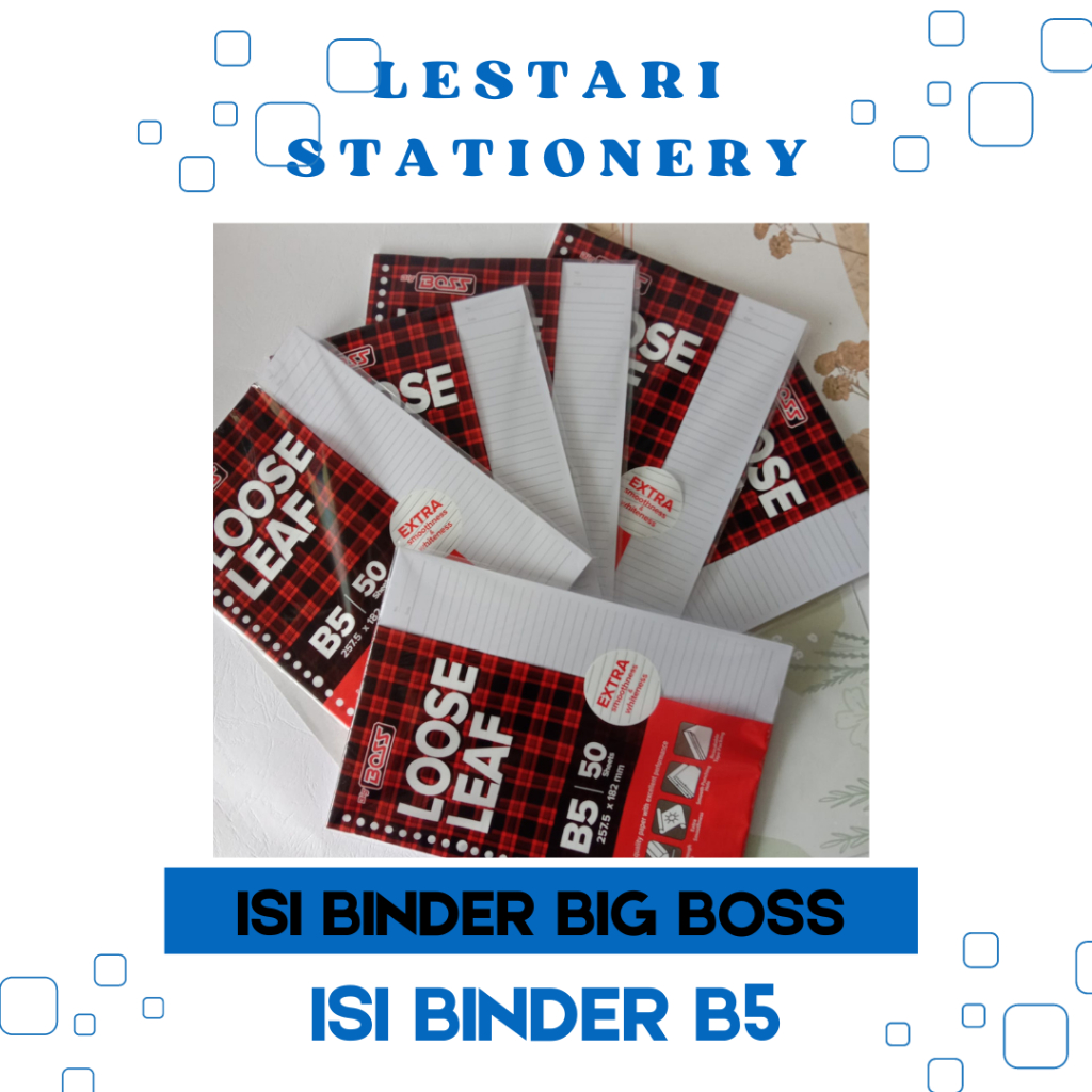 

Loose Leaf BigBoss B5, Isi Binder B5 Isi 50/100 Lestari Stationery