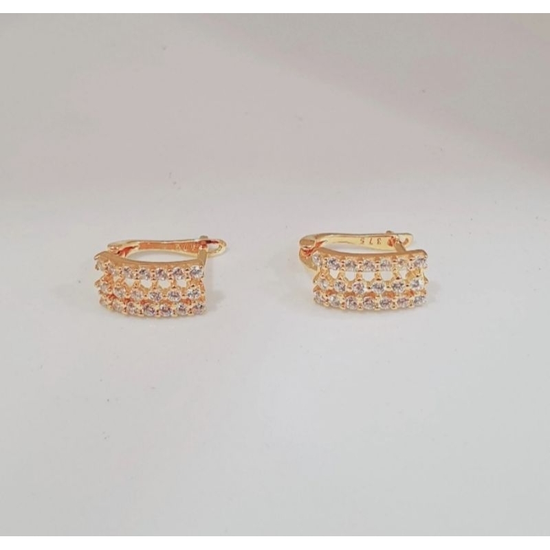 Anting Jepit Wanita Emas Asli Kadar 375