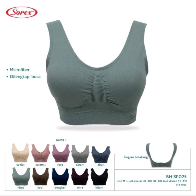 BH BRA SPORT SOREX ACTIVE SP025 GYM YOGA MICROFIBER LEMBUT