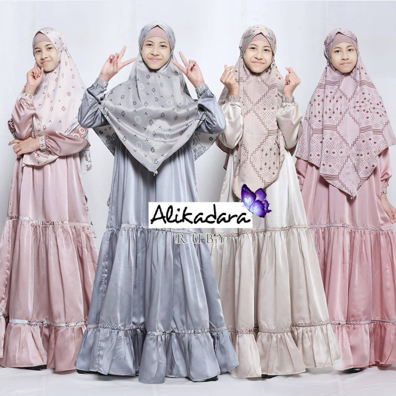 SET GAMiS ANAK REMAJA|Gamis & Jilbab| Gamis Mewah syari |Alikadara