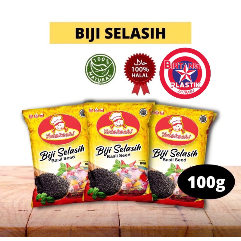 

TOP PRODUCT!! Biji Selasih Yutakachi 100gram / Basil Seed Import GROSIR HALAL untuk minuman drinks atau pudding