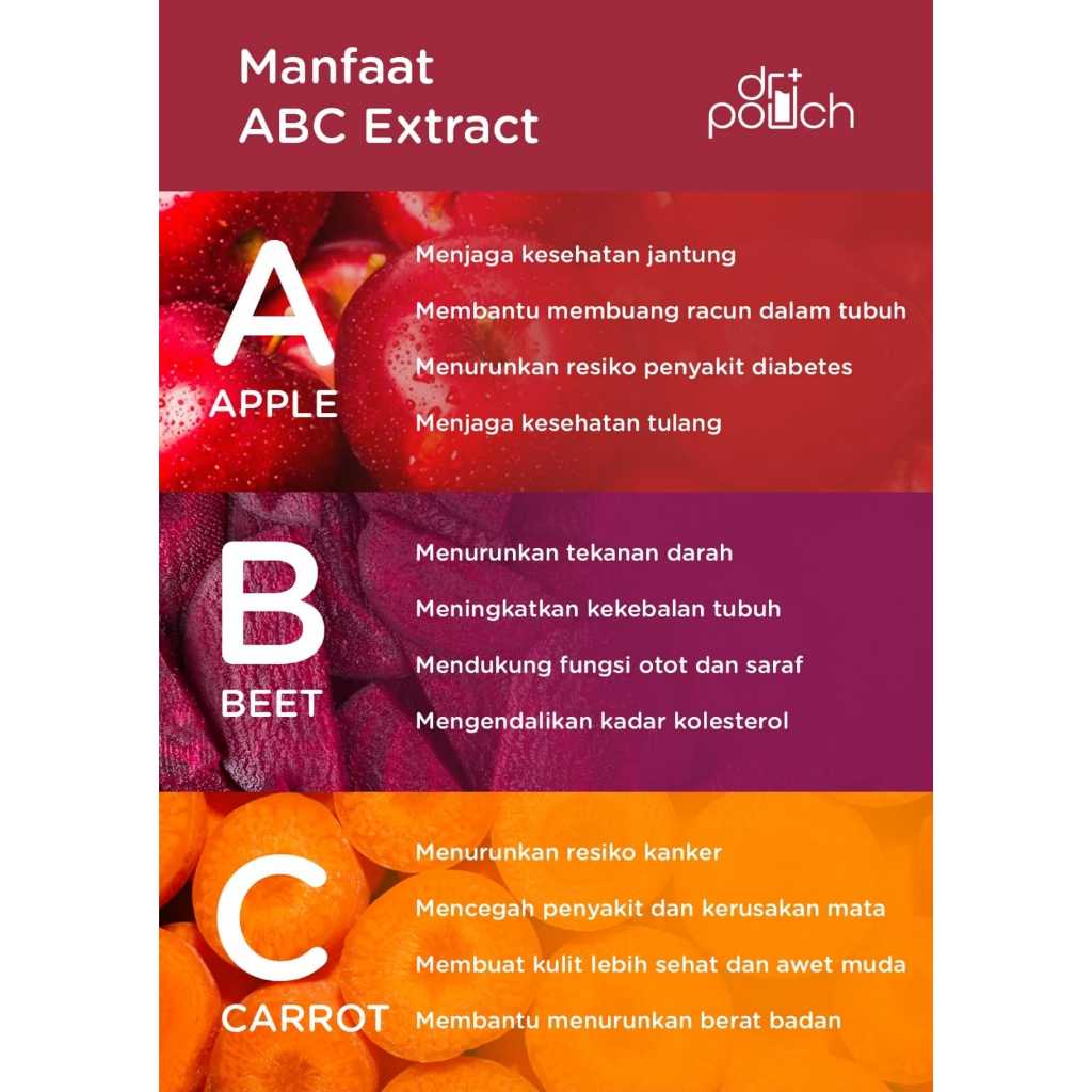 

RB DrPouch Korean Premium ABC Extract (Apple, Beet, Carrot) - Isi 30 Sachet